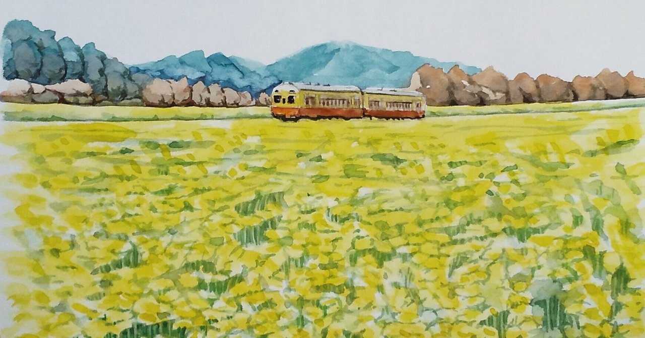 菜の花畑を行く小湊鉄道｜角＠京都