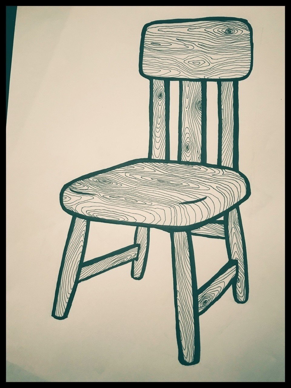 椅子を描いてみた Little Macho 男メガネ Note