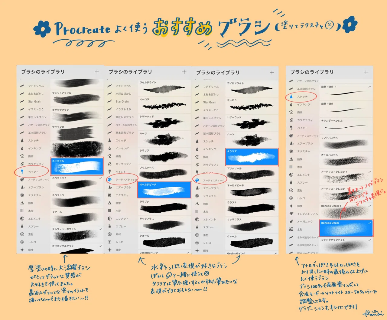 procreate ブラシ おすすめ