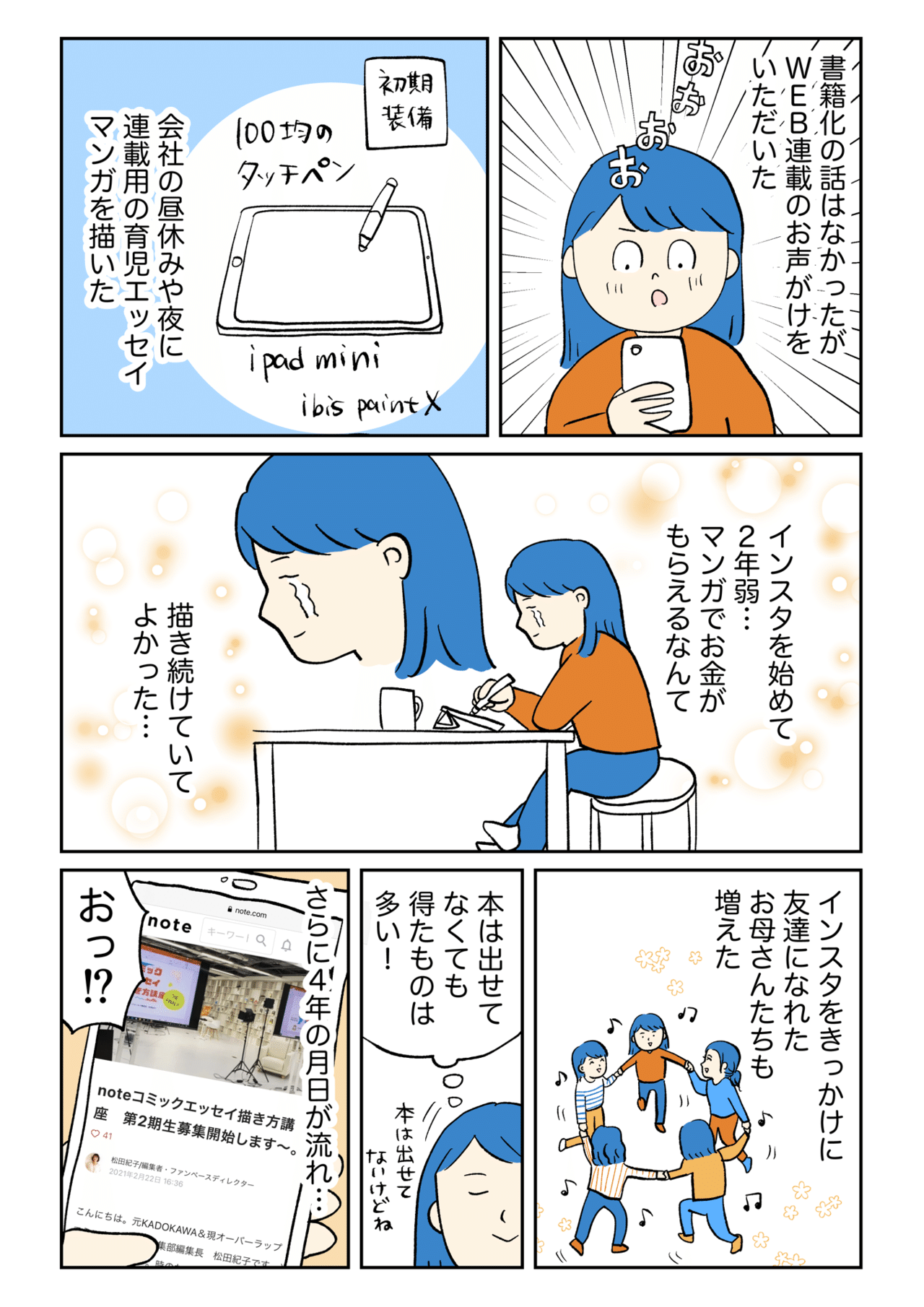 ころんでもポジティブ ができるまでマンガ 2 こしいみほ マンガ家 Note