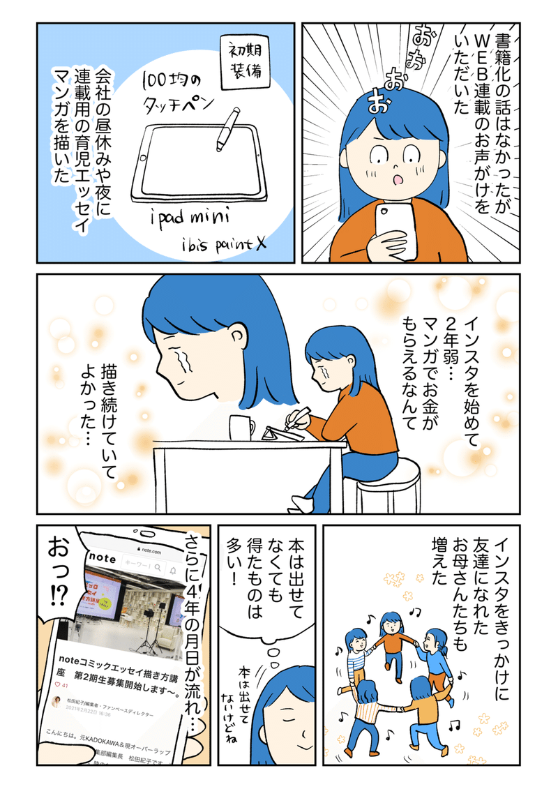 ころんでもポジティブ ができるまでマンガ 2 こしいみほ マンガ家 Note