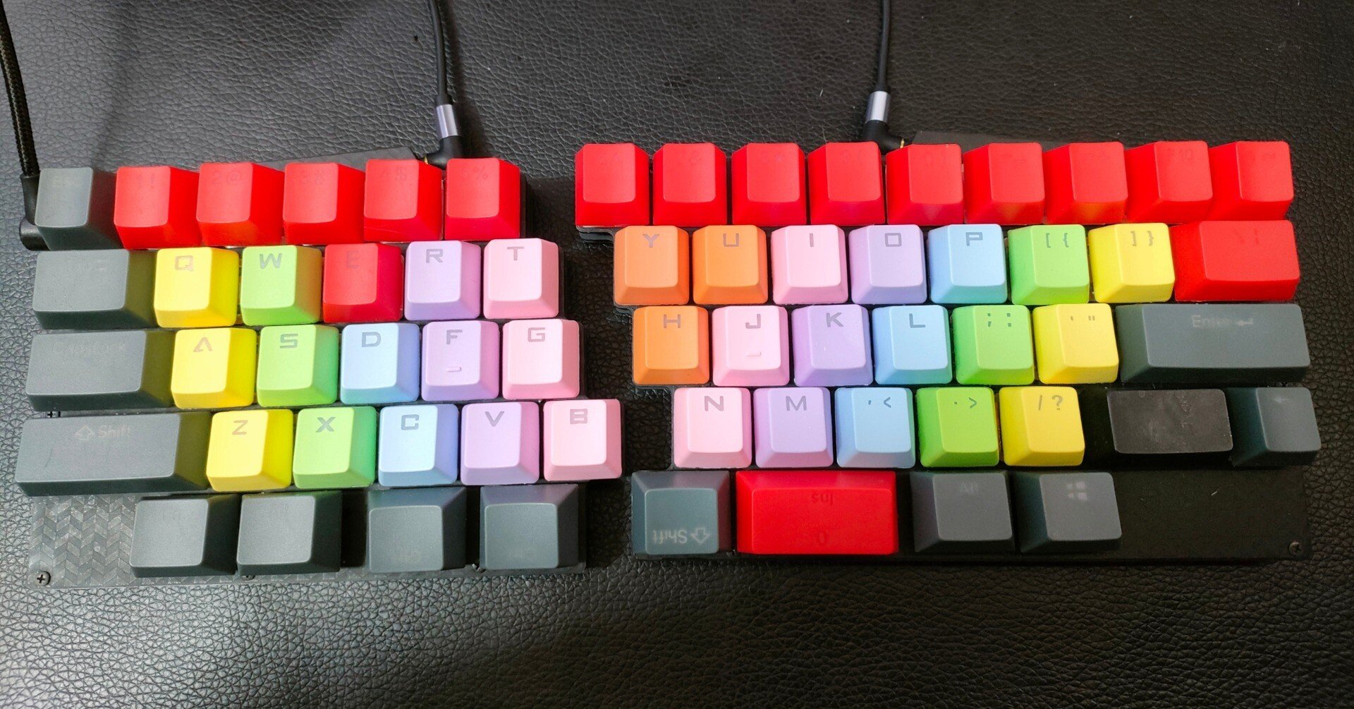 【完全無線 / アクリルケース】7sPro 分割キーボード 白 白い(分割キーボード)7sProをマステで再現してみました – no theme.