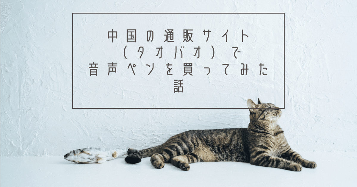 中国の通販サイト（タオバオ）で音声ペンを買ってみた話｜知育が
