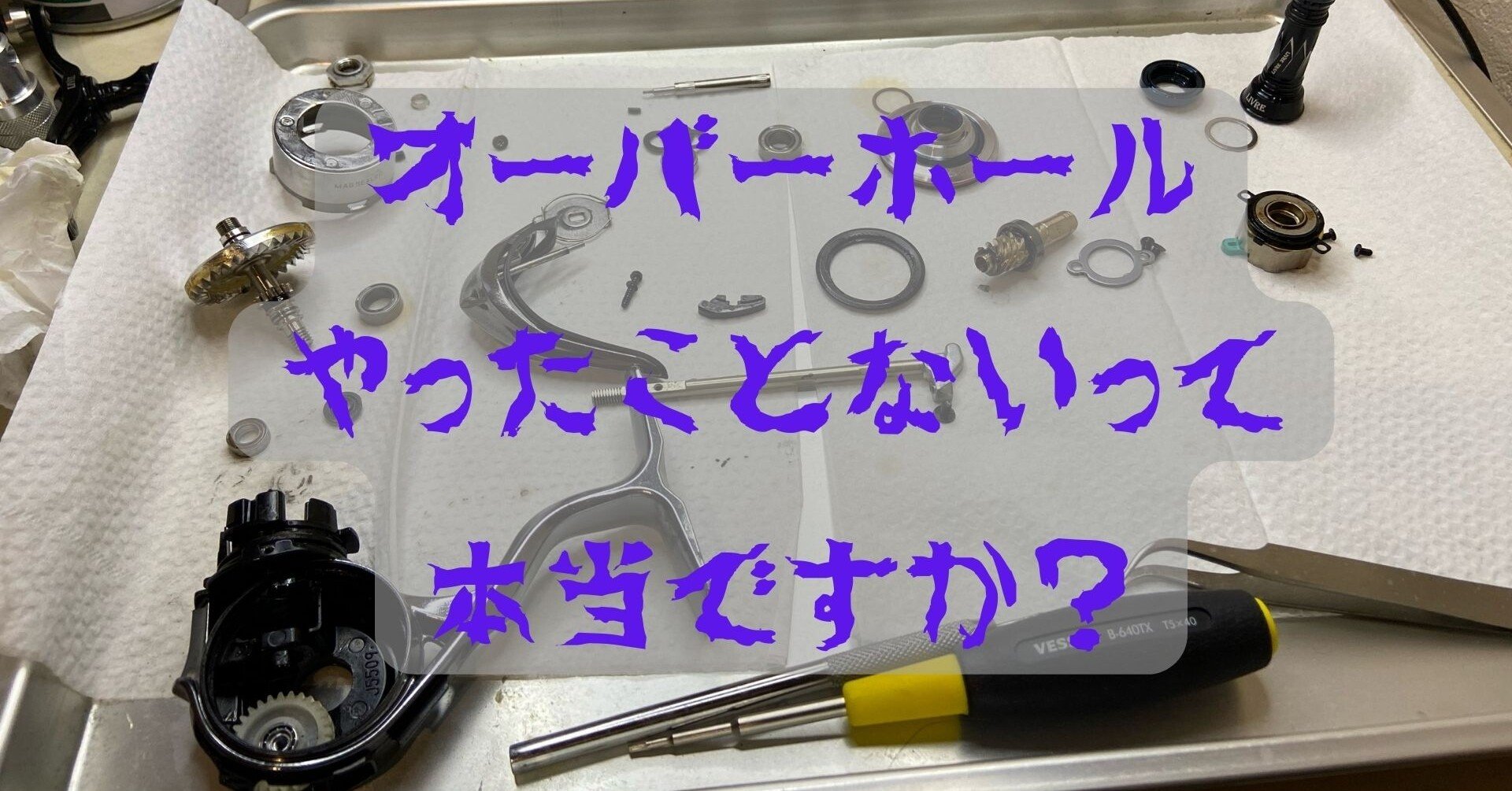 オーバーホールしたリール（嘘）