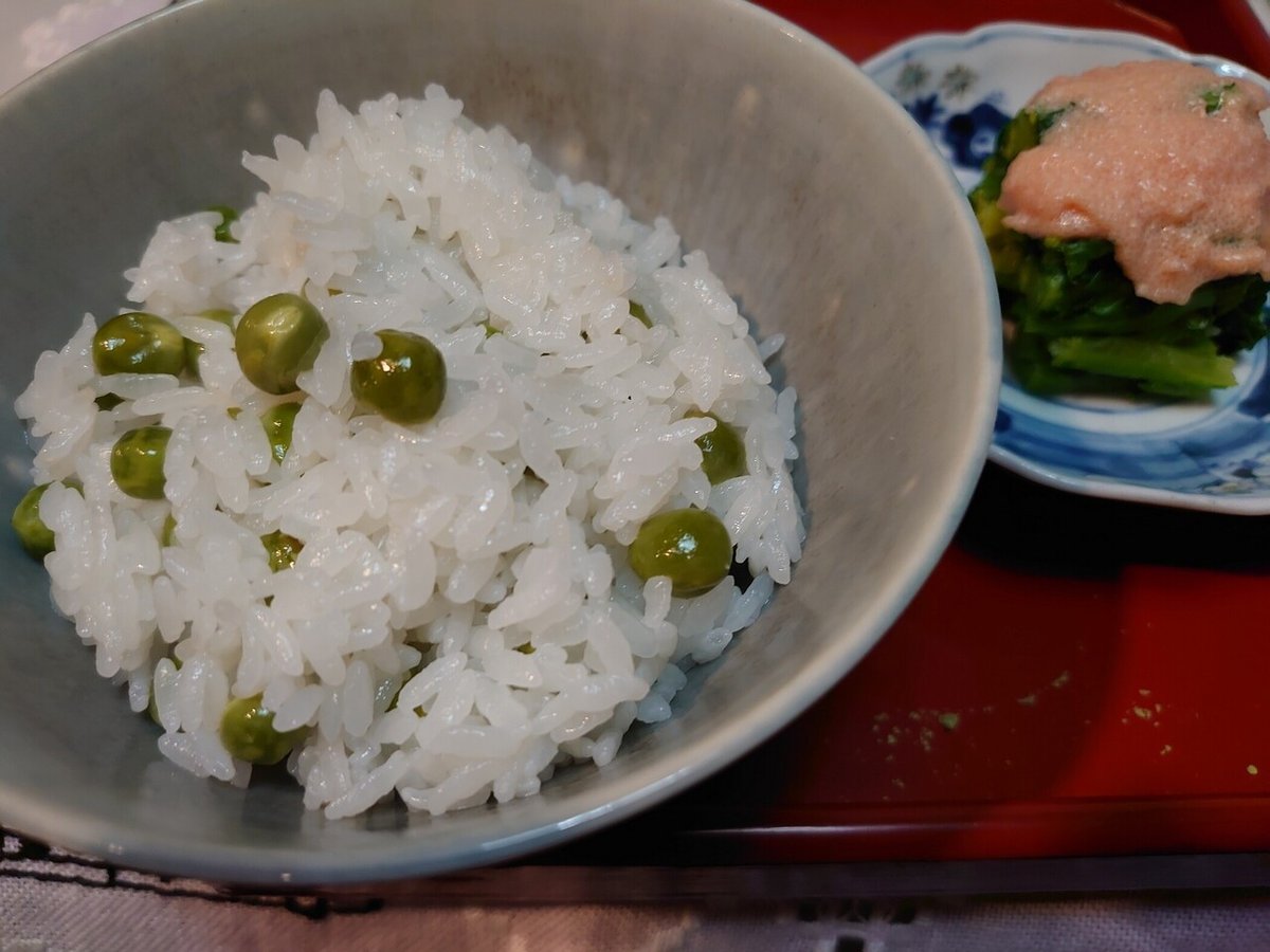 菜の花豆ごはんと