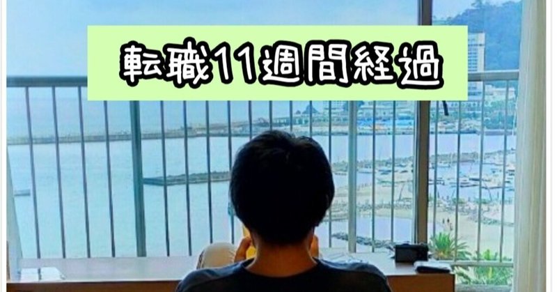 【35歳からの挑戦】転職して11週間が経過しました