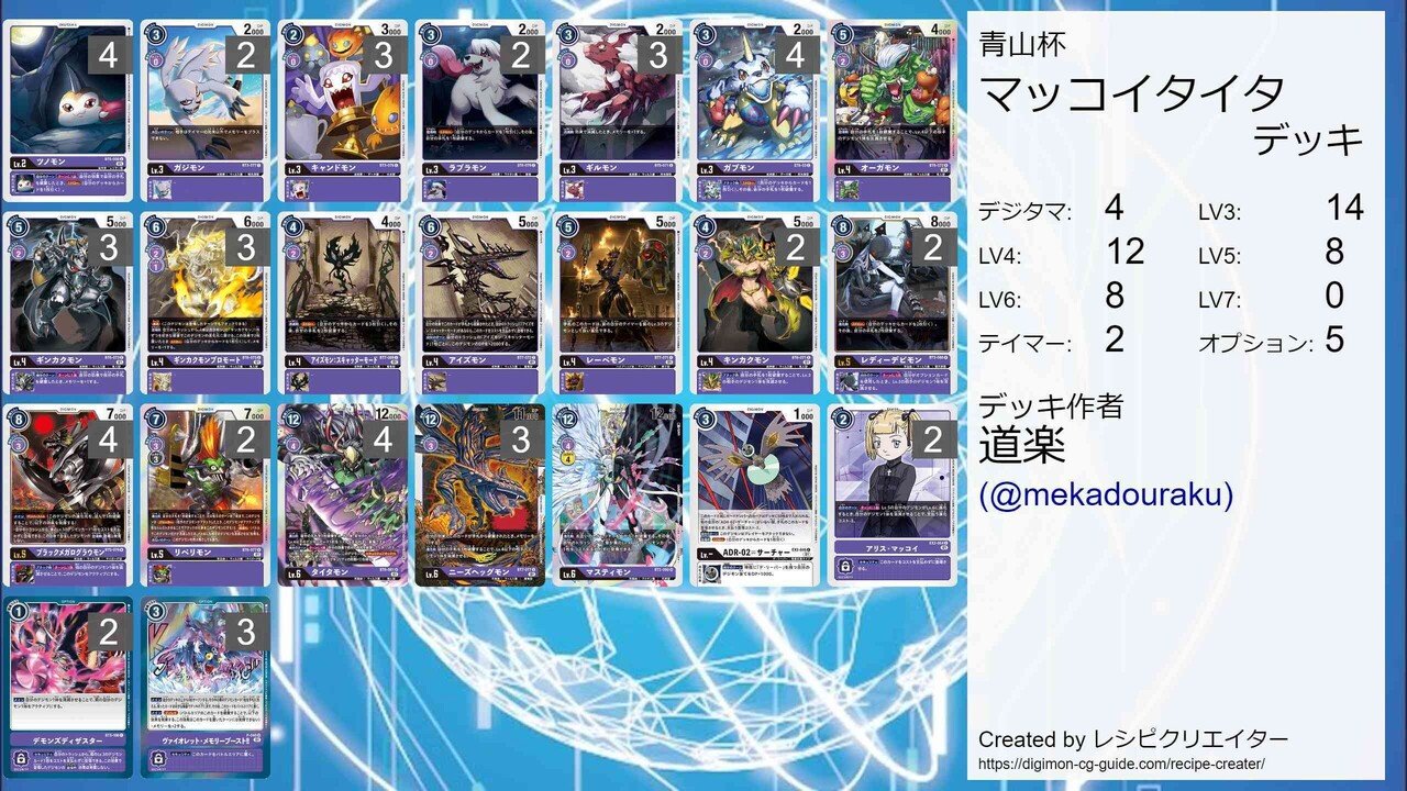 デジカ】紫のワンショット！！マッコイタイタ【デッキ紹介】｜道楽