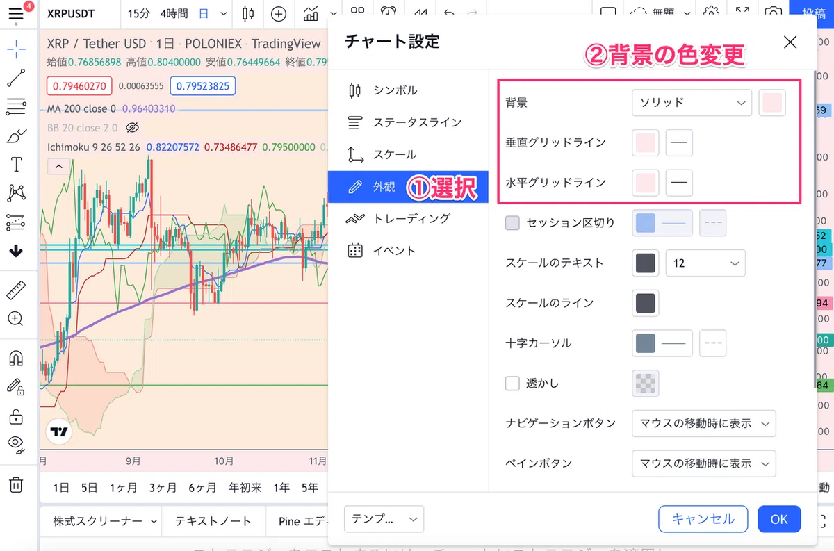 背景色変更