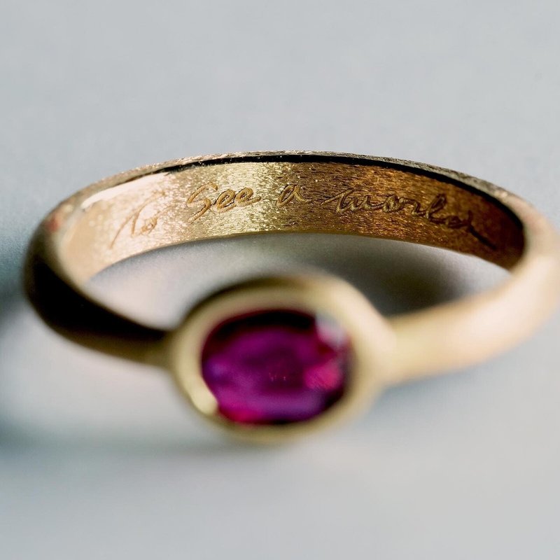 engraving inside ring by muska jewelry