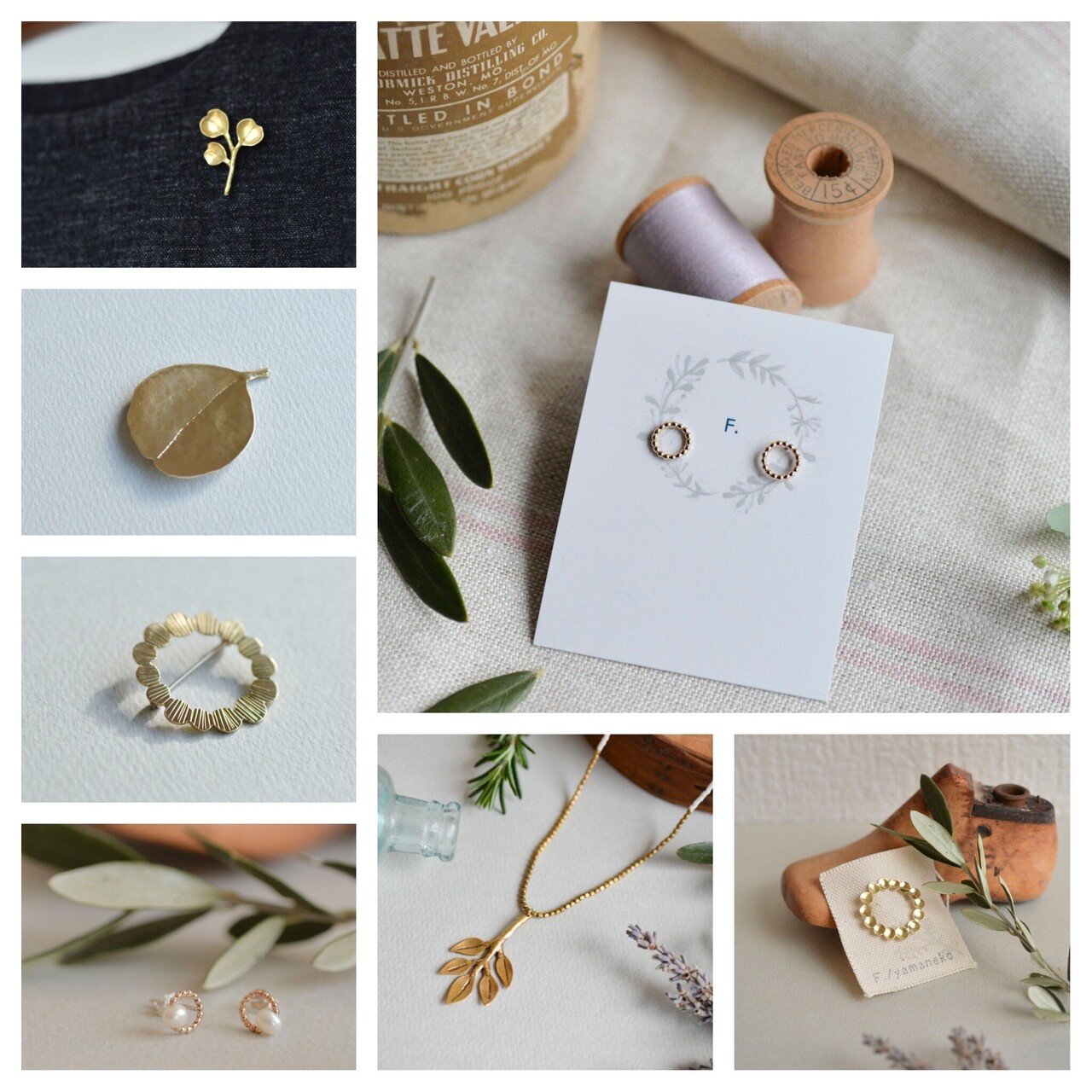 お庭から生まれたアクセサリー。撮影を担当しました。｜くらしアトリエ