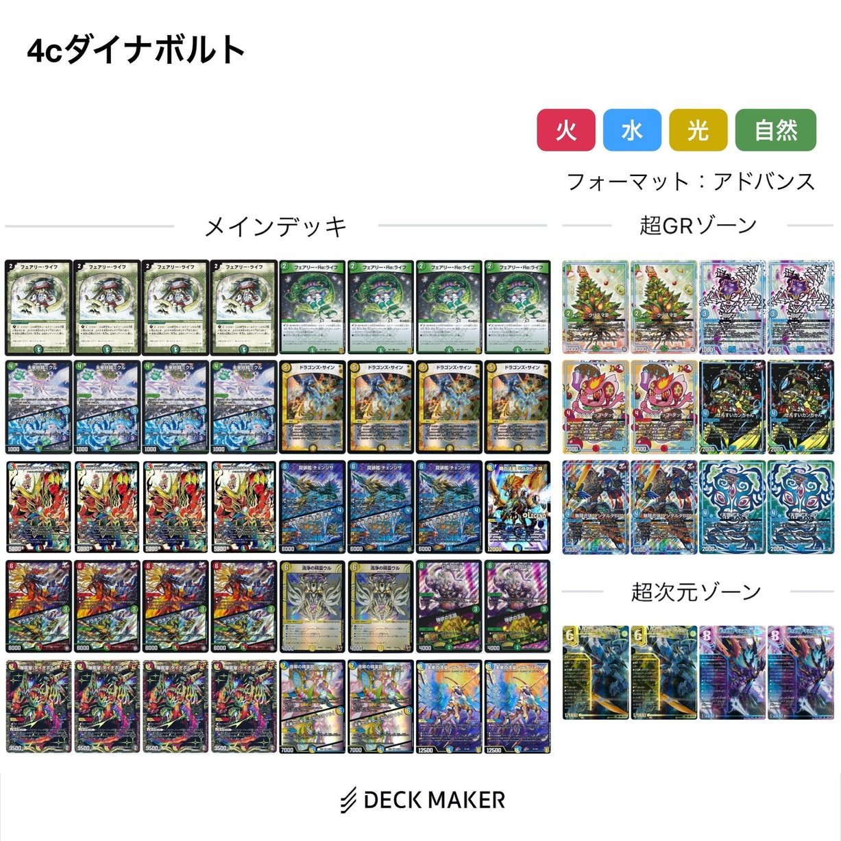 デュエマ】4cダイナボルト【アドバンス】｜ゆーと