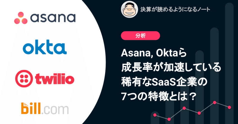 Q. Asana, Oktaら成長率が加速している稀有なSaaS企業の7つの特徴とは？