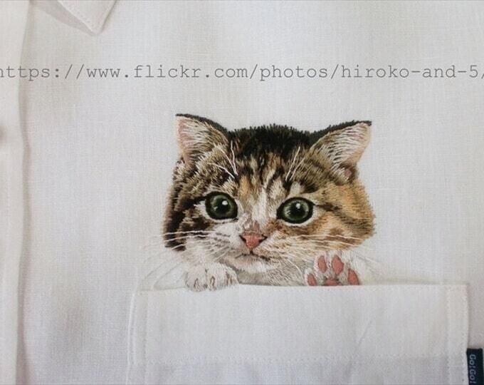 NEW 夏の猫の快適な上着の刺繍  YLHA039 リアル猫刺繍🐱制作過程 ‖ Cat embroidery/Needlepainting - YouTube
