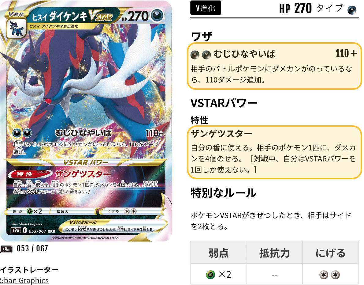 ヒスイダイケンキVSTARをちょい考察【デッキレシピ付】｜Violaの