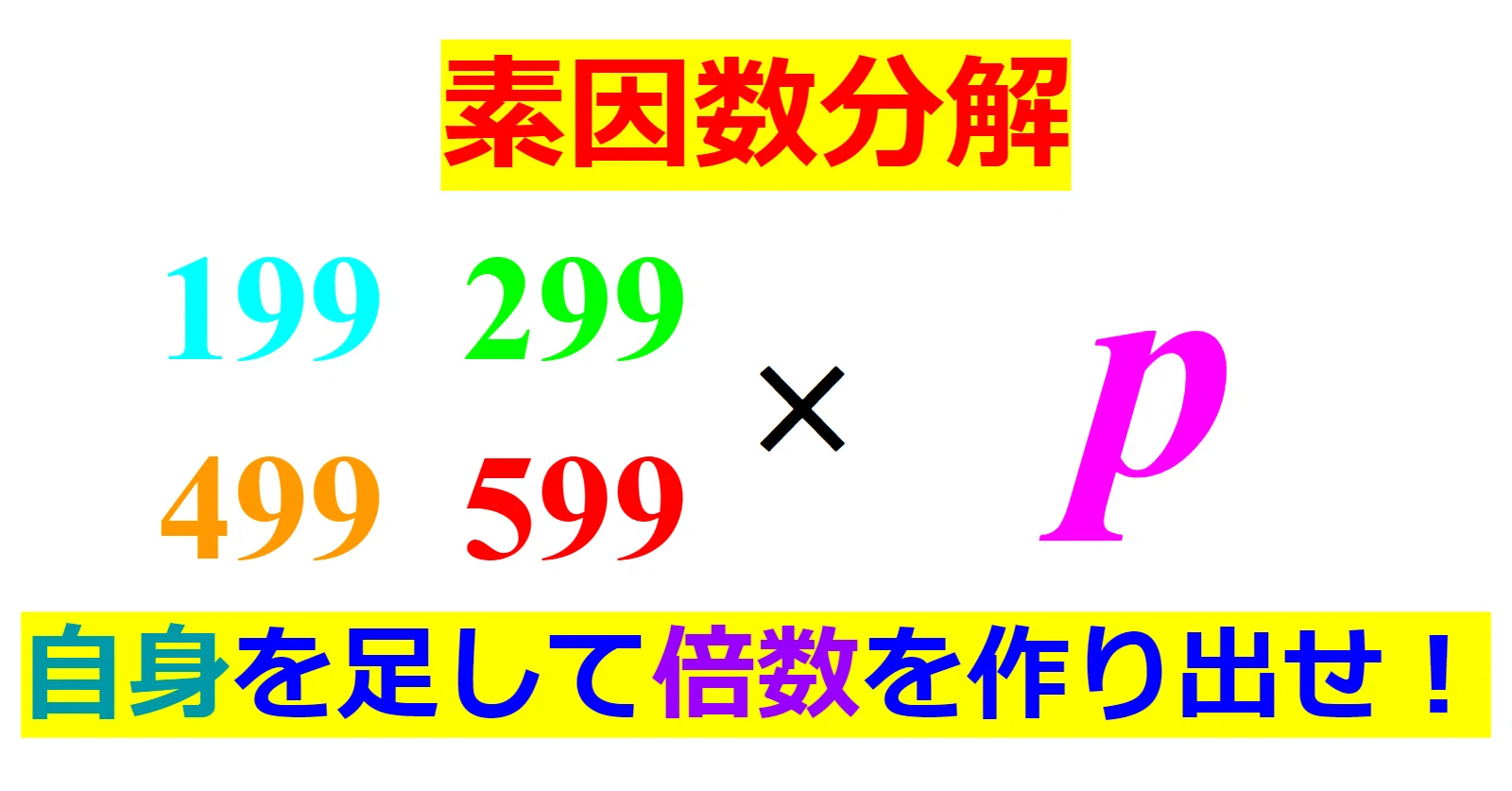 素因数分解】199, 299, 499, 599の倍数を攻略しよう【10000以下