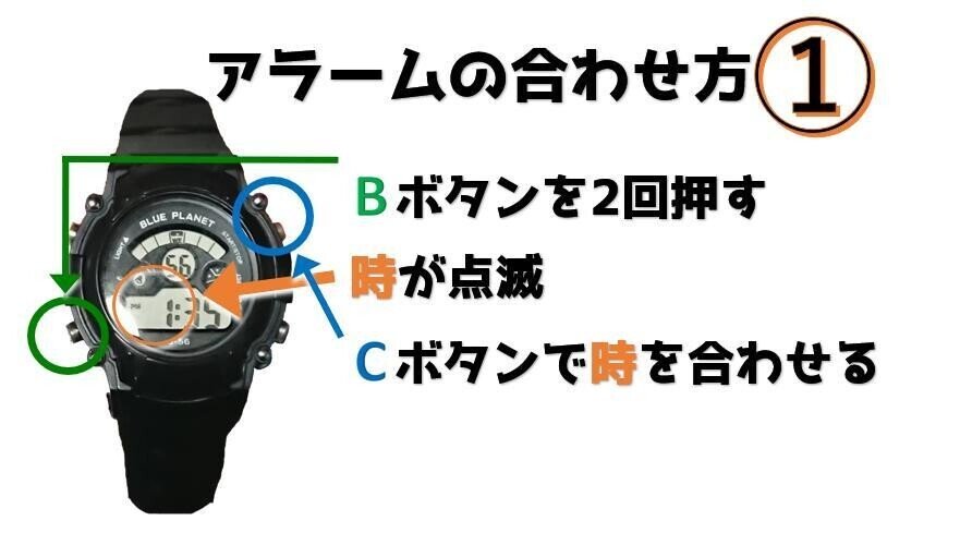 ダイソー ダイソー腕時計のアラームの合わせ方 時報の消し方 ひろみ笑店 Note