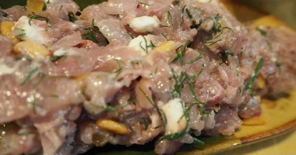 アジの洋風なめろう 上野智 Note