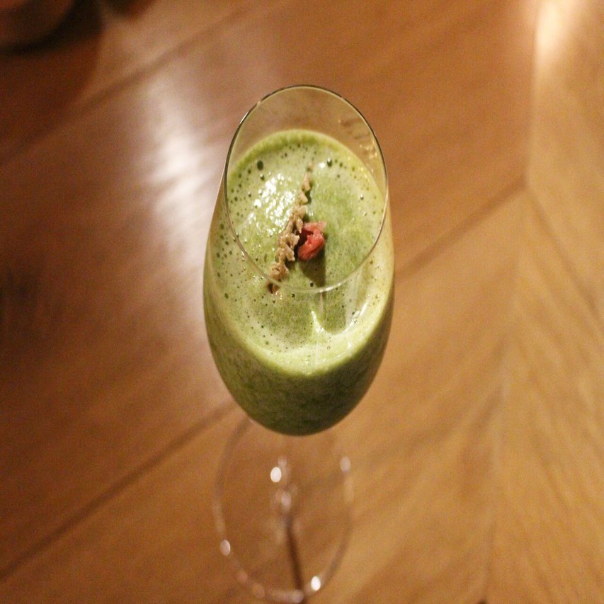 メロンと抹茶のフローズンカクテル 果房メロンとロマン Note