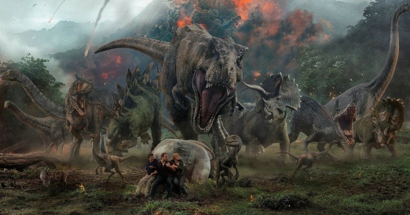 滅びるのは恐竜か、人間か。『ジュラシック・ワールド/炎の王国』｜ツナ缶食べたい（伝書鳩P）｜note
