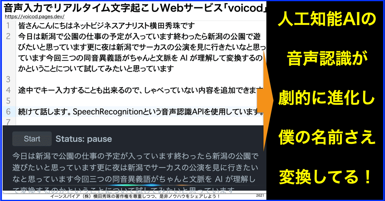 音声入力でリアルタイムAI文字起こしWebサービス｢voicod｣｜(新潟