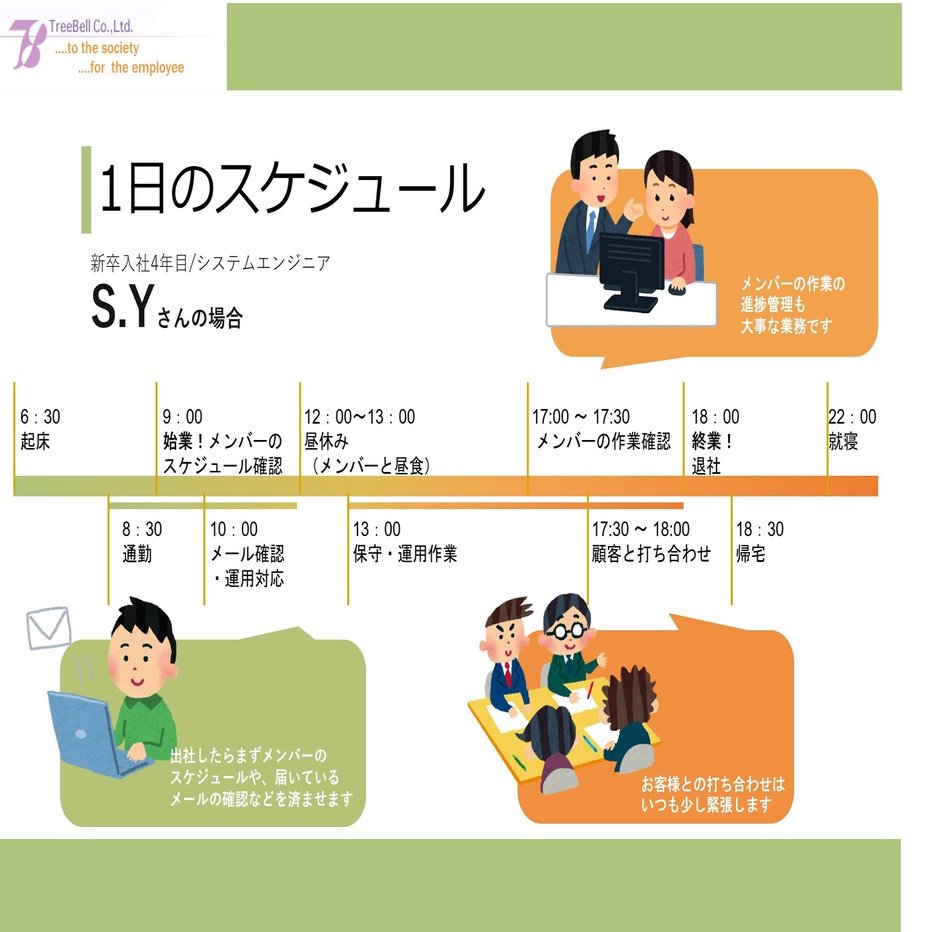 ツリーベル若手社員の1日のスケジュールをご紹介 株式会社ツリーベル Note