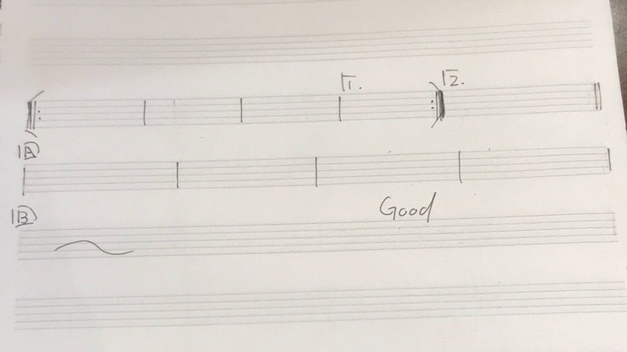 構成譜の書き方 リピート記号 久保田 貴大 Bluetus Note