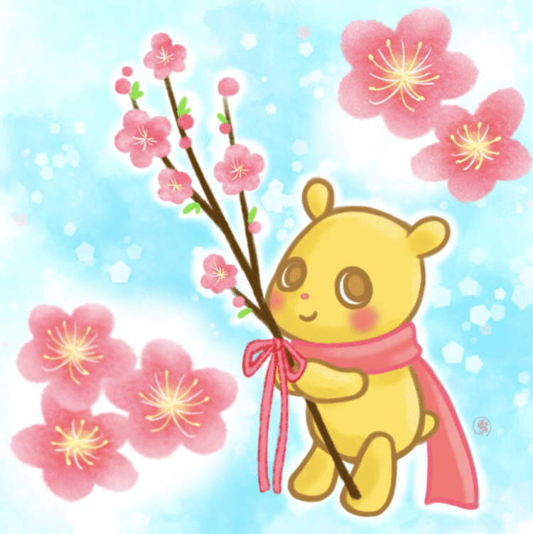 可愛い桃の花♪ぽかぽか陽気と一緒にお届けするね☺️にこにこ元気な笑顔で暖かな春を迎えられますように♪😊✨