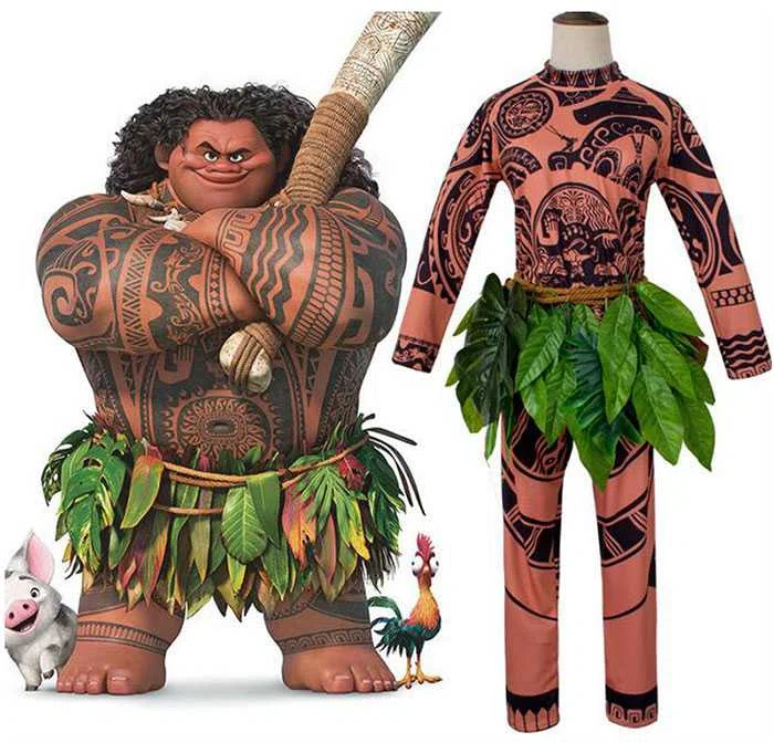 モアナと伝説の海 ディズニー マウイ ハロウィン 大人 子供用コスプレ