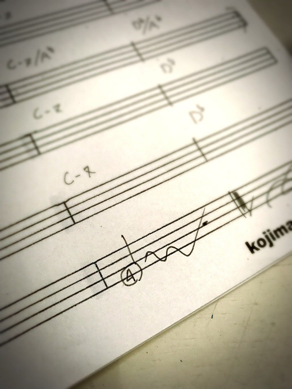 構成譜の書き方 セクション記号 久保田 貴大 Bluetus Note