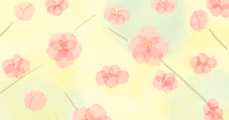 今日のイラスト「梅咲く」描きました