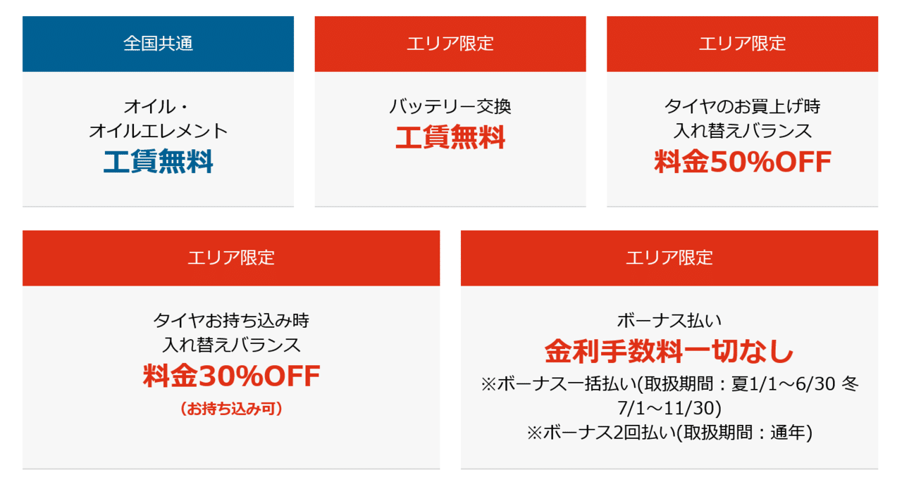 ５ Off タイヤ交換もお得 イエローハット日専連カード 日専連カードのイイトコ 日専連ライフサービス Note