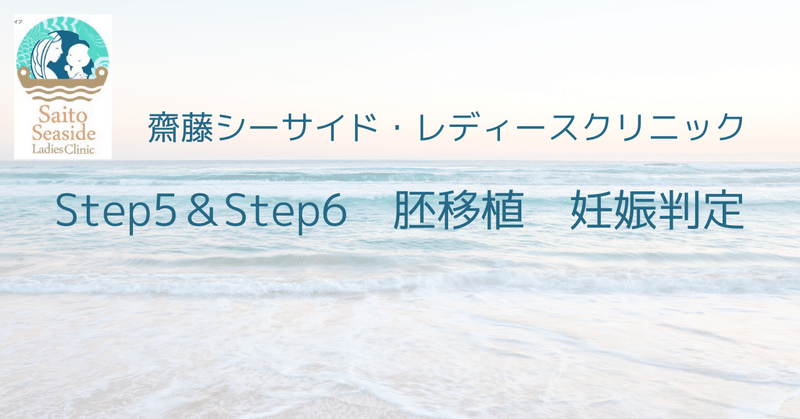 Step5＆Step6　胚移植　妊娠判定