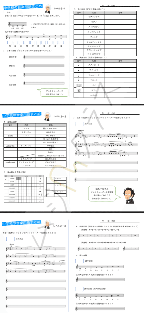 中学音楽 自習プリント 音楽用語と記号 オンライン授業にも対応 コギト 音楽教員のための超使える教材製造所 Note