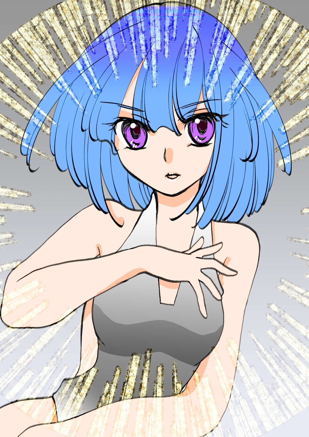 Web連載マンガをちまちま描いていますが 今日は最新話をアップできたのでイラストを描きたい気分 と言っても凝ったイラスト は描けませんが サラッと描いてデジタル加工に頼ります バケツ塗りの簡単なイラスト ささの Note