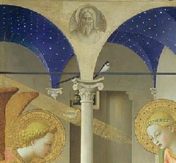 絵 Annunciation 受胎告知 Fra Angelico  フラ・アンジェリコ カササギ PICAPICA