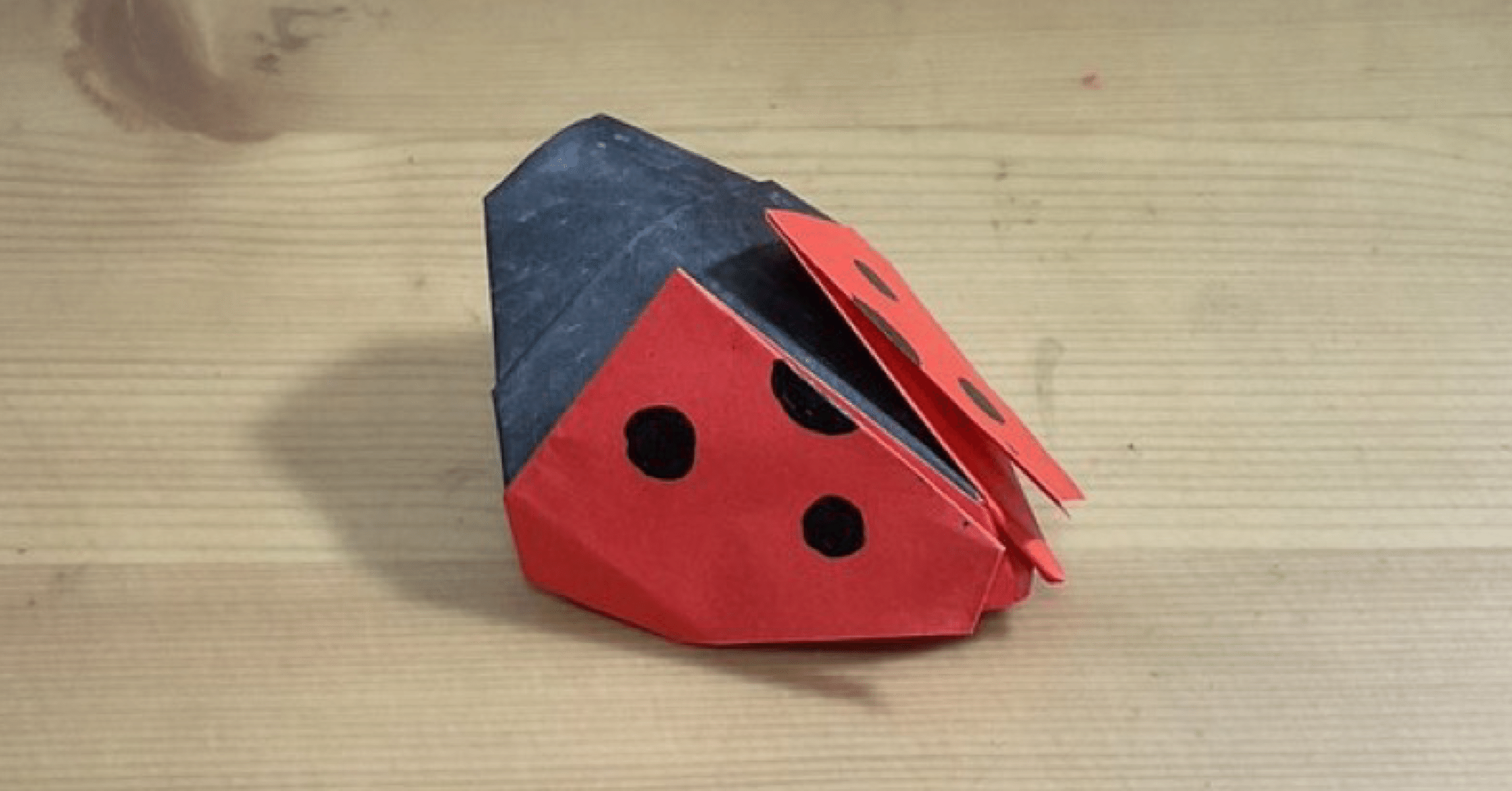 折り紙でてんとう虫を折ってみよう Origami Paper Ladybug Folding ともすぅ折り紙 Note