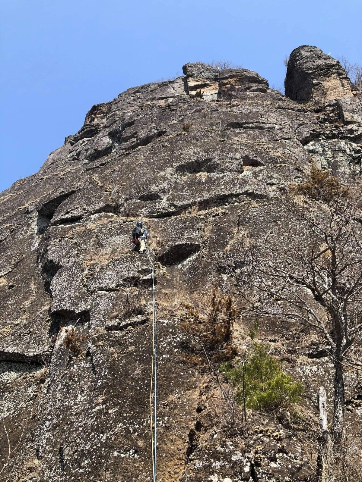 毛無岩上部岩壁