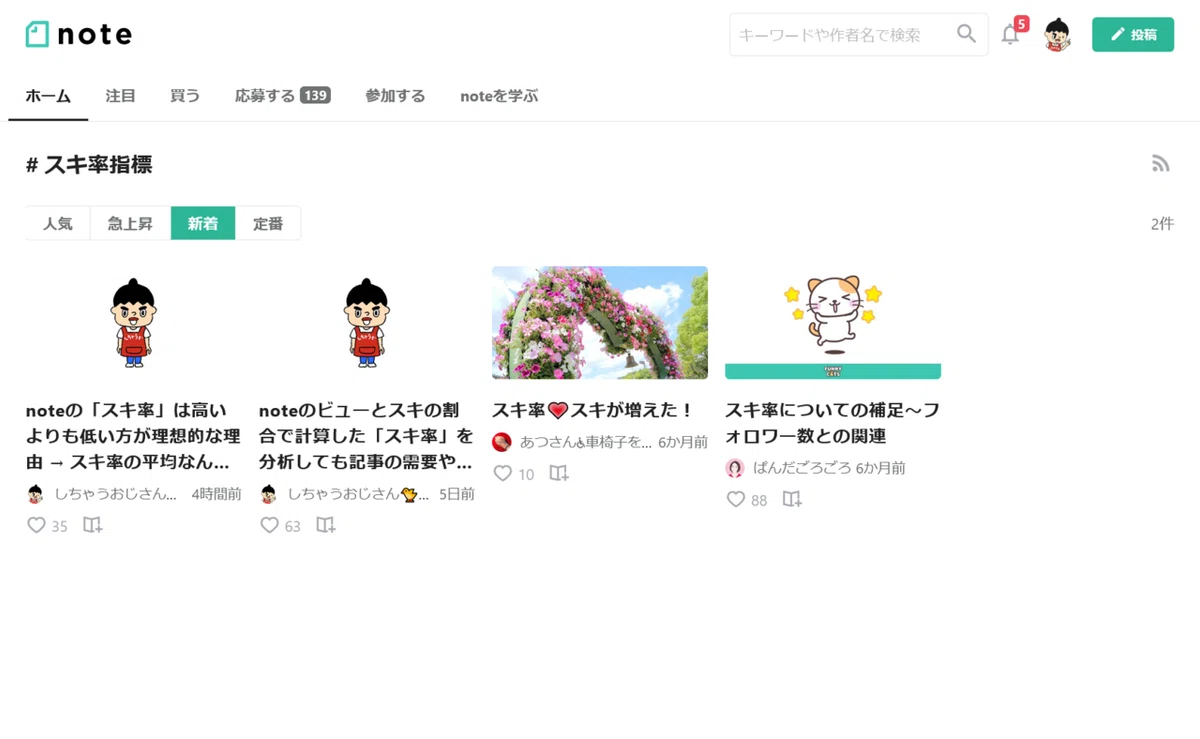 「スキ率指標」の新着タグ記事一覧