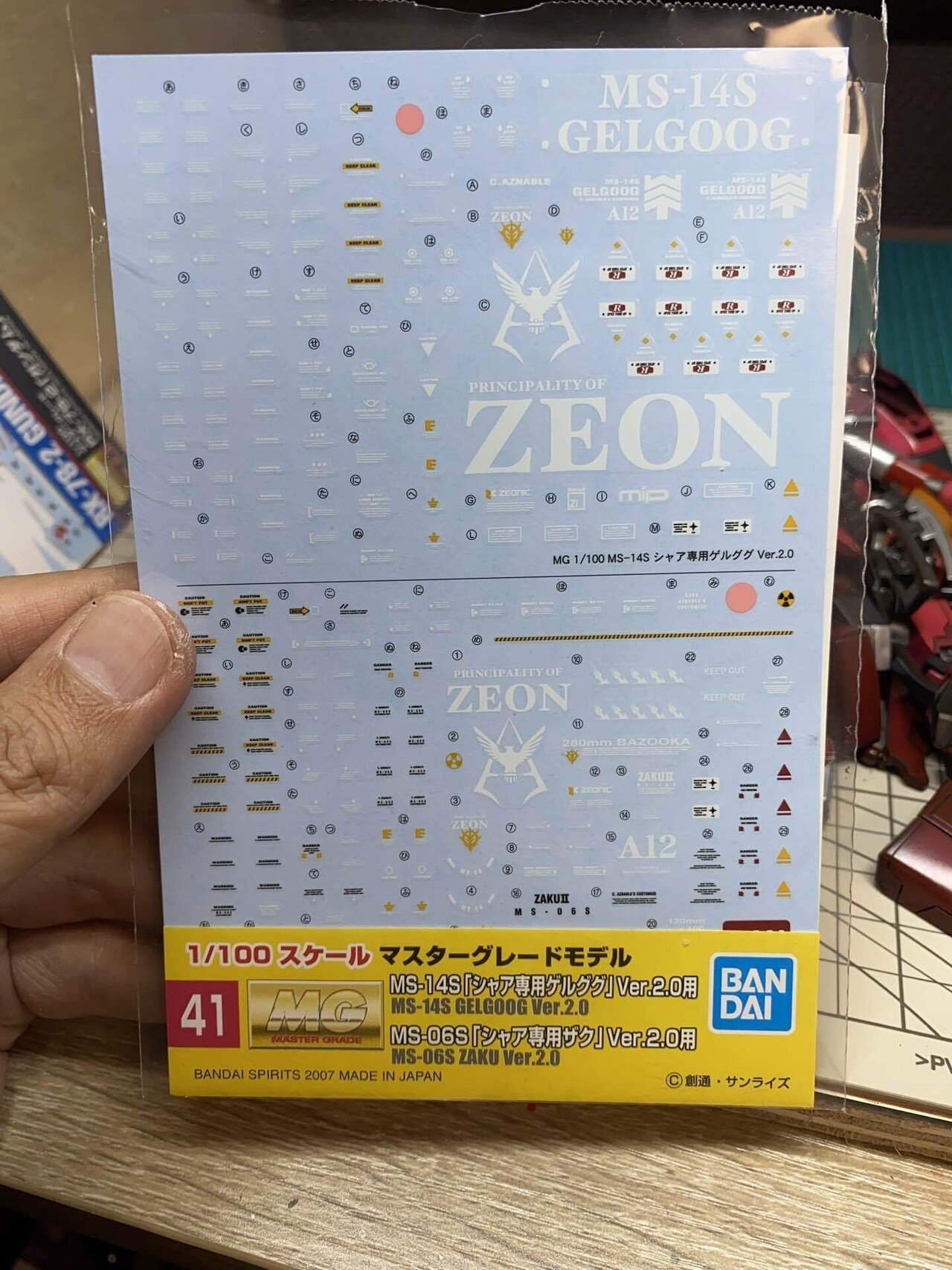 HG ジュアッグ エアブラシ全塗装 スミ入れ 水転写デカール