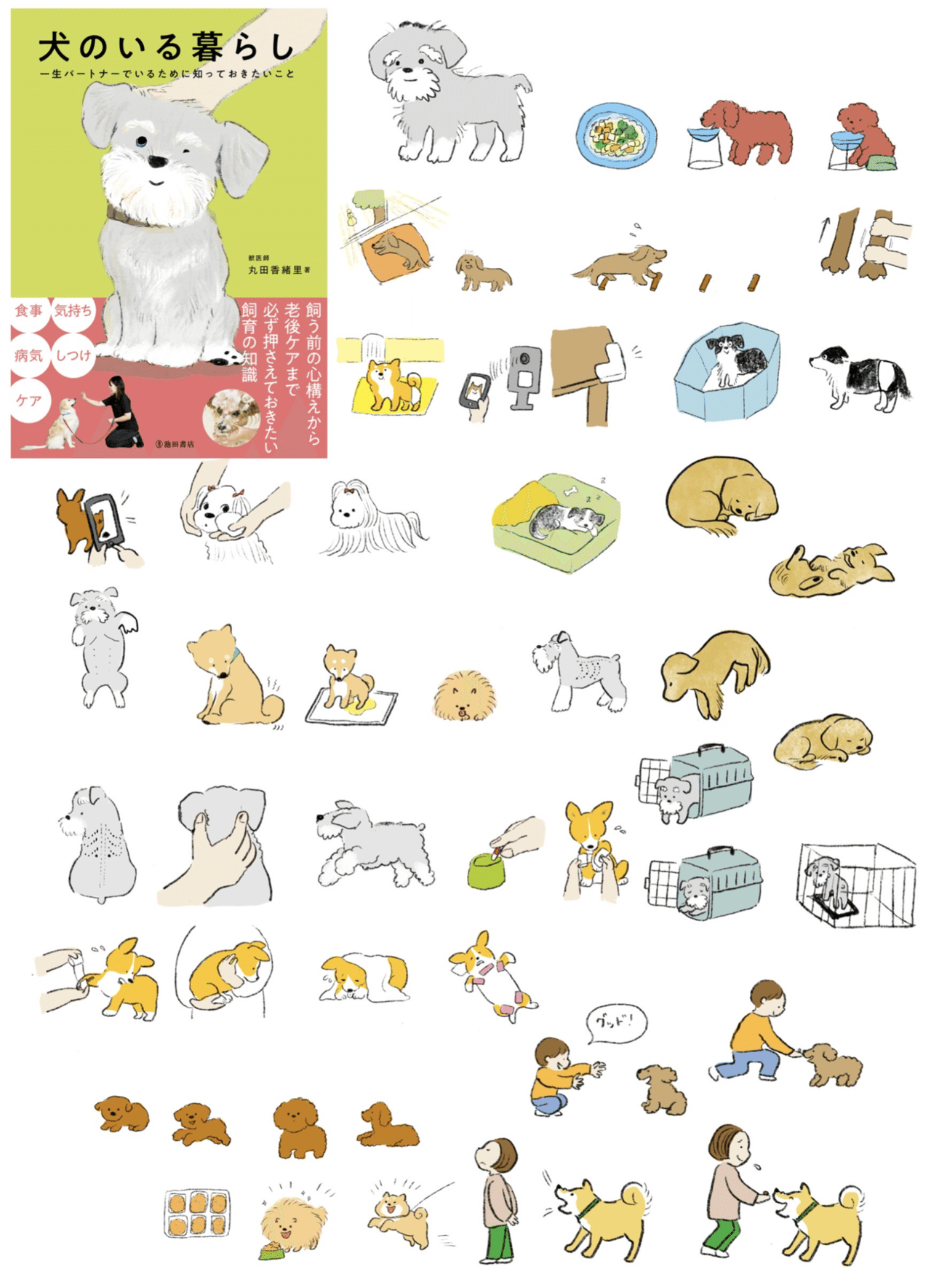 犬のいる暮らし ももろ Illustrator 絵本 Note