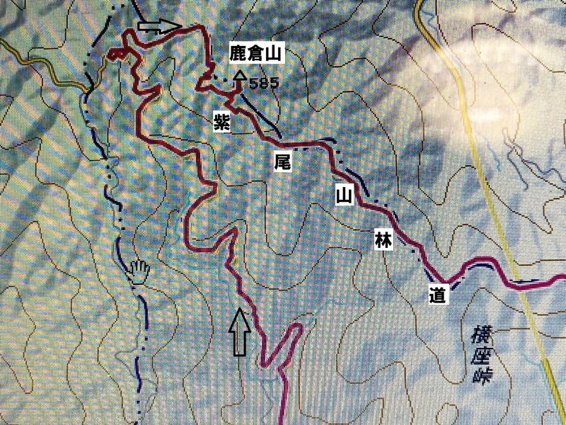1３日１地図鹿倉山