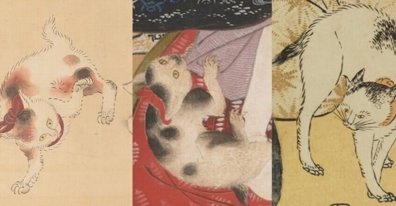 浮世絵のなかに夢中で遊ぶ猫を探してみた｜太田記念美術館