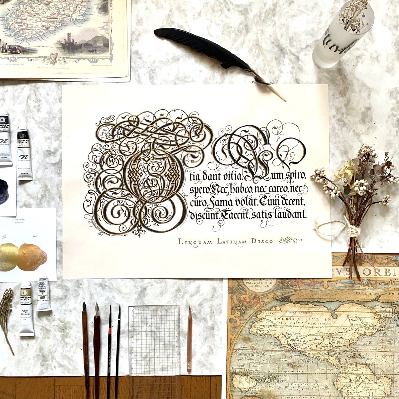 no.36大きな作品を作ること|カリグラフィー入門｜はまね先生 カリ