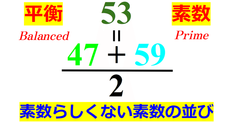 【規則的な並び】「平衡素数」を紹介