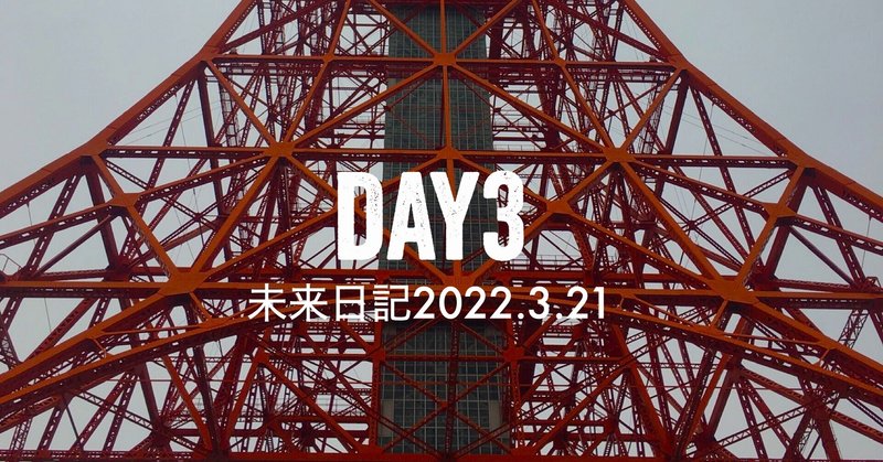 未来日記：2022年3月21日（月祝）