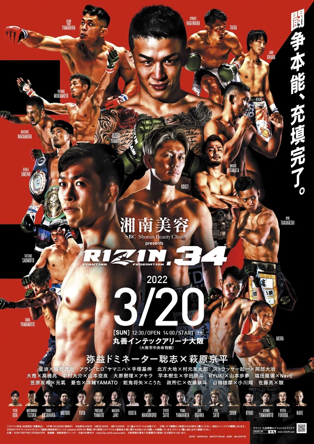 ☆DREAM公式JAPAN GP FINALポスター☆PRIDE RIZIN（激動のRIZIN大晦日 