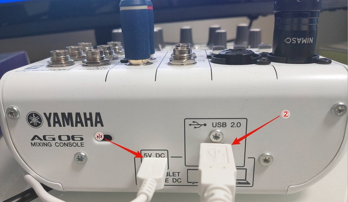 IRIAMの配信でYAMAHAのAG06を使いたい場合の接続方法について等
