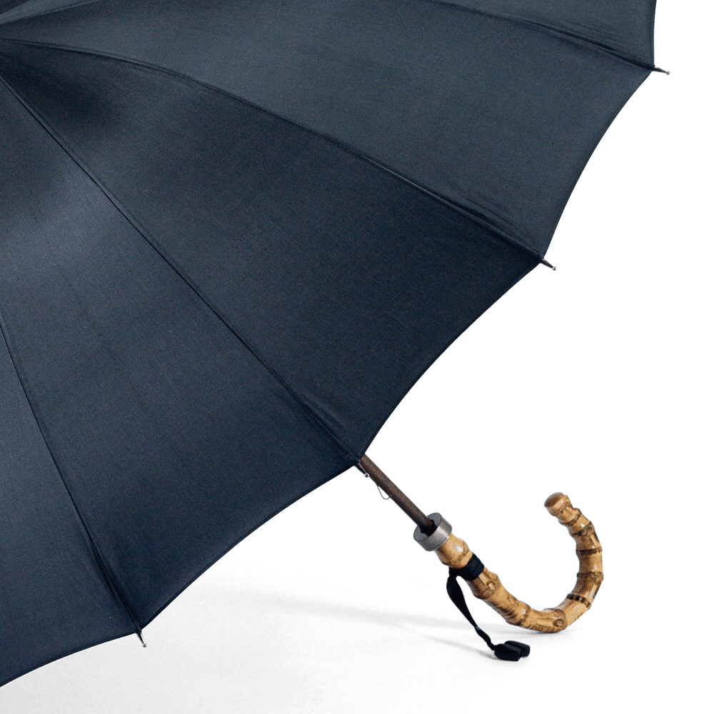 美品　前原光榮商店の傘 レディース晴雨兼用傘】一級遮光キューブ-折りたたみ-ブラック