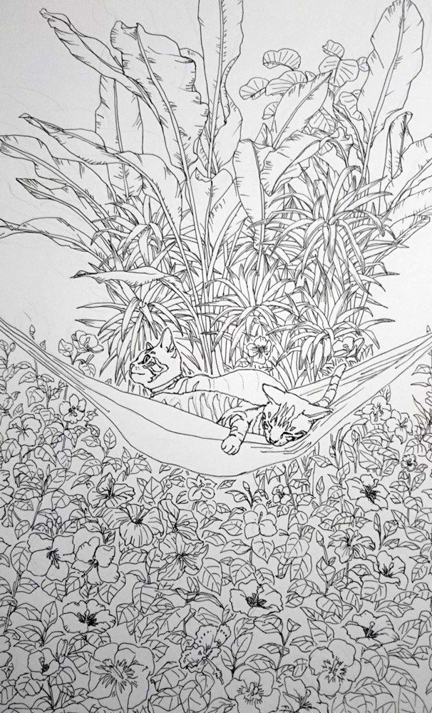 南国の花と猫たち 沖縄 先月の絵 大江戸 Note 南国の花と猫たち 沖縄 先月の絵 大江戸 Note