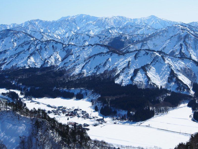只見町 全景 その4 (冬景色)